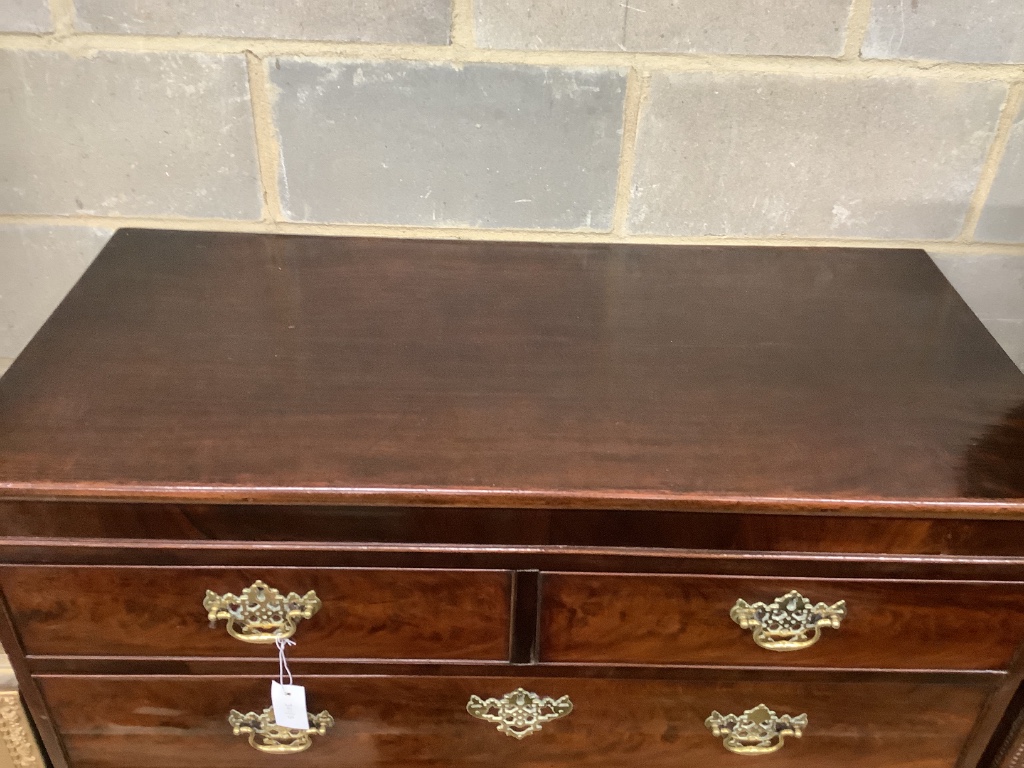 A George III mahogany six drawer chest, width 106cm depth 50cm height 135cm